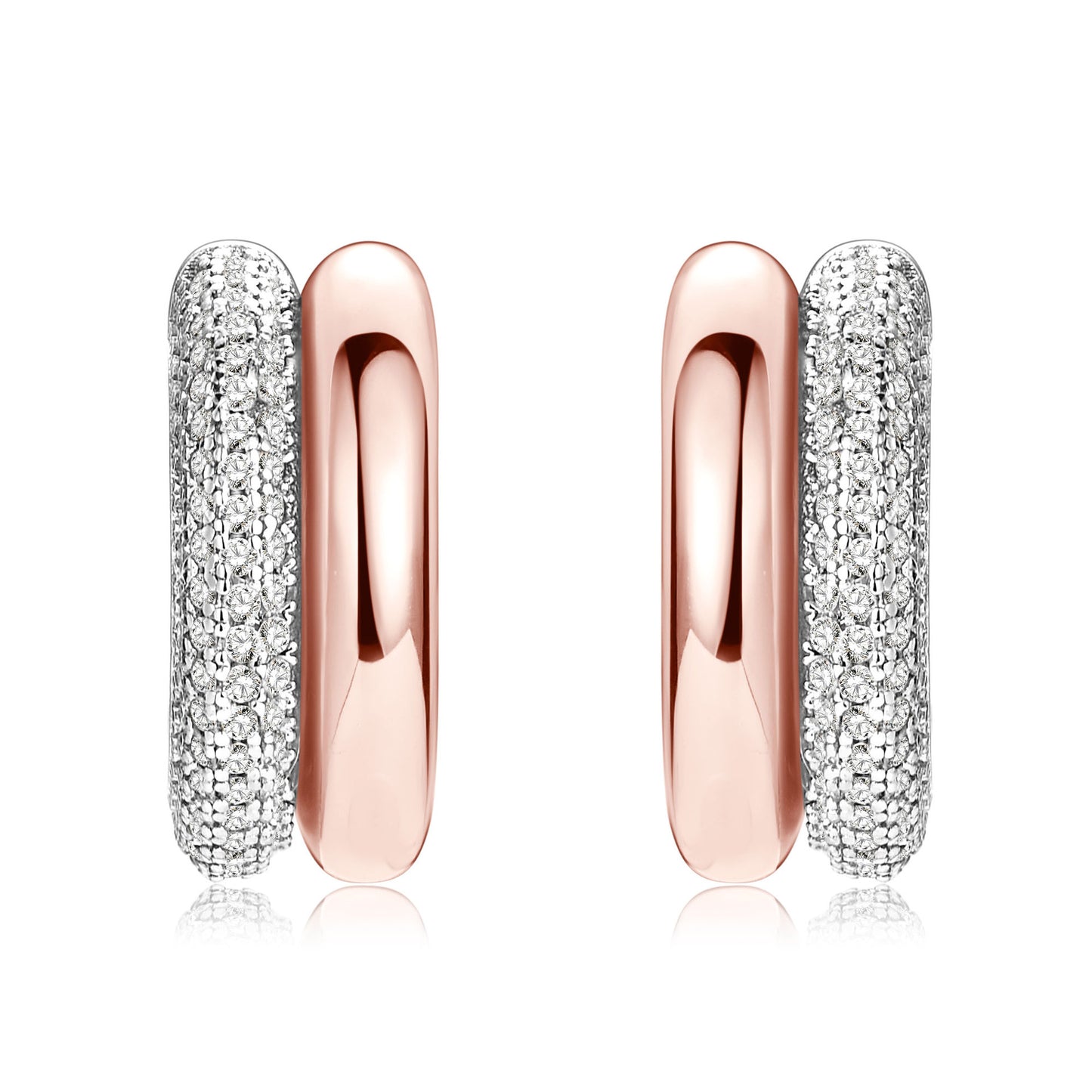 Fashionable C-Shaped Moissanite  Earrings for Women, New Light Luxury 925 Sterling Silver Studs  Earrings Design