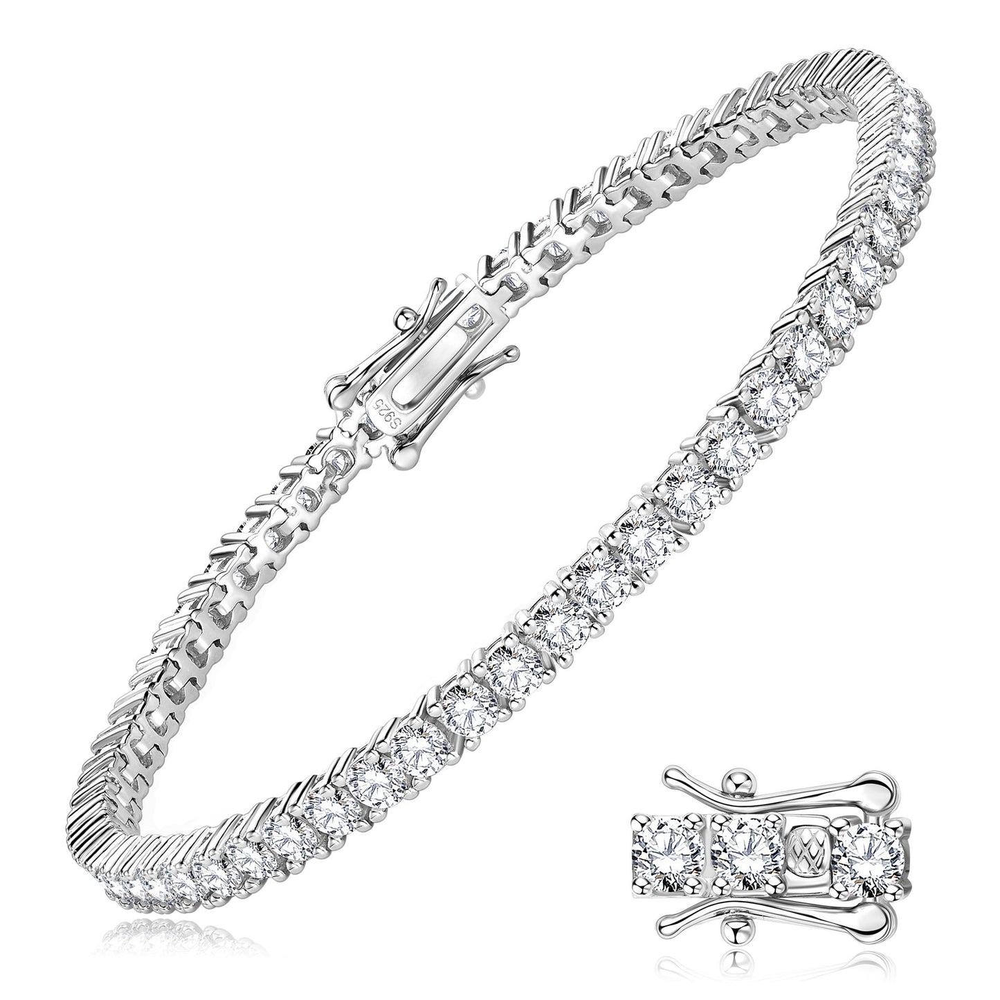 Luxurious Mozambican Diamond Full Diamond Bracelet in High-end S925 Sterling Silver for Women, Exquisite Ins Jewelry