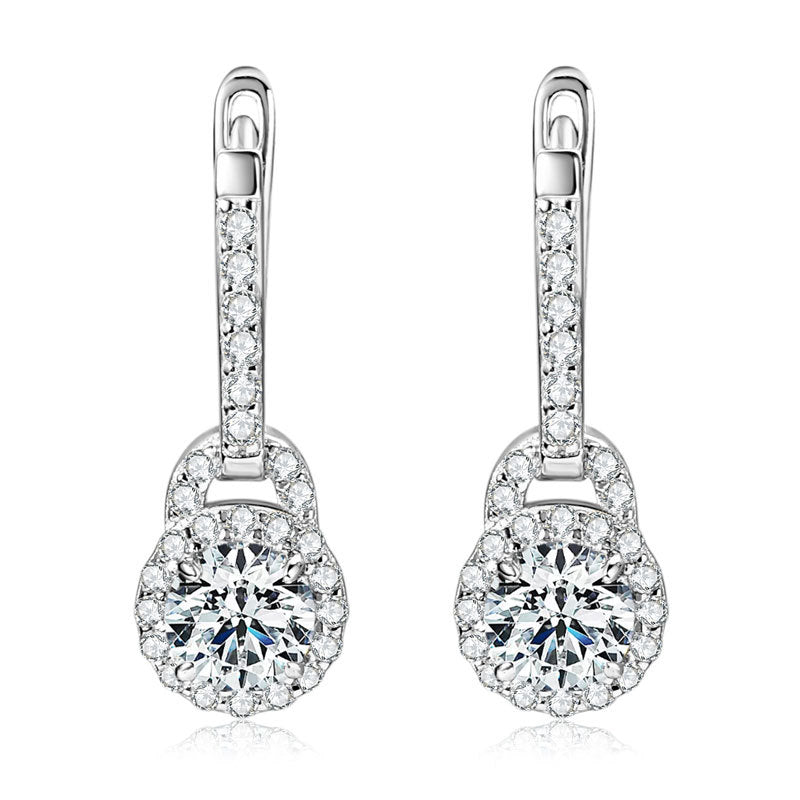 Exquisite Light Luxury Women's Water Drop Earrings in S925 Sterling Silver with Moissanite, Elegant Fashion Jewelry for Women