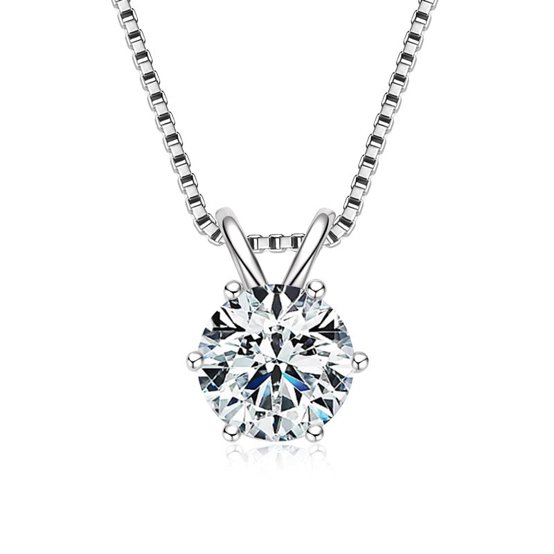 Elevate Your Look with This Stunning Moissanite Pendant Necklace - An Essential Addition To Your Jewelry Collection.