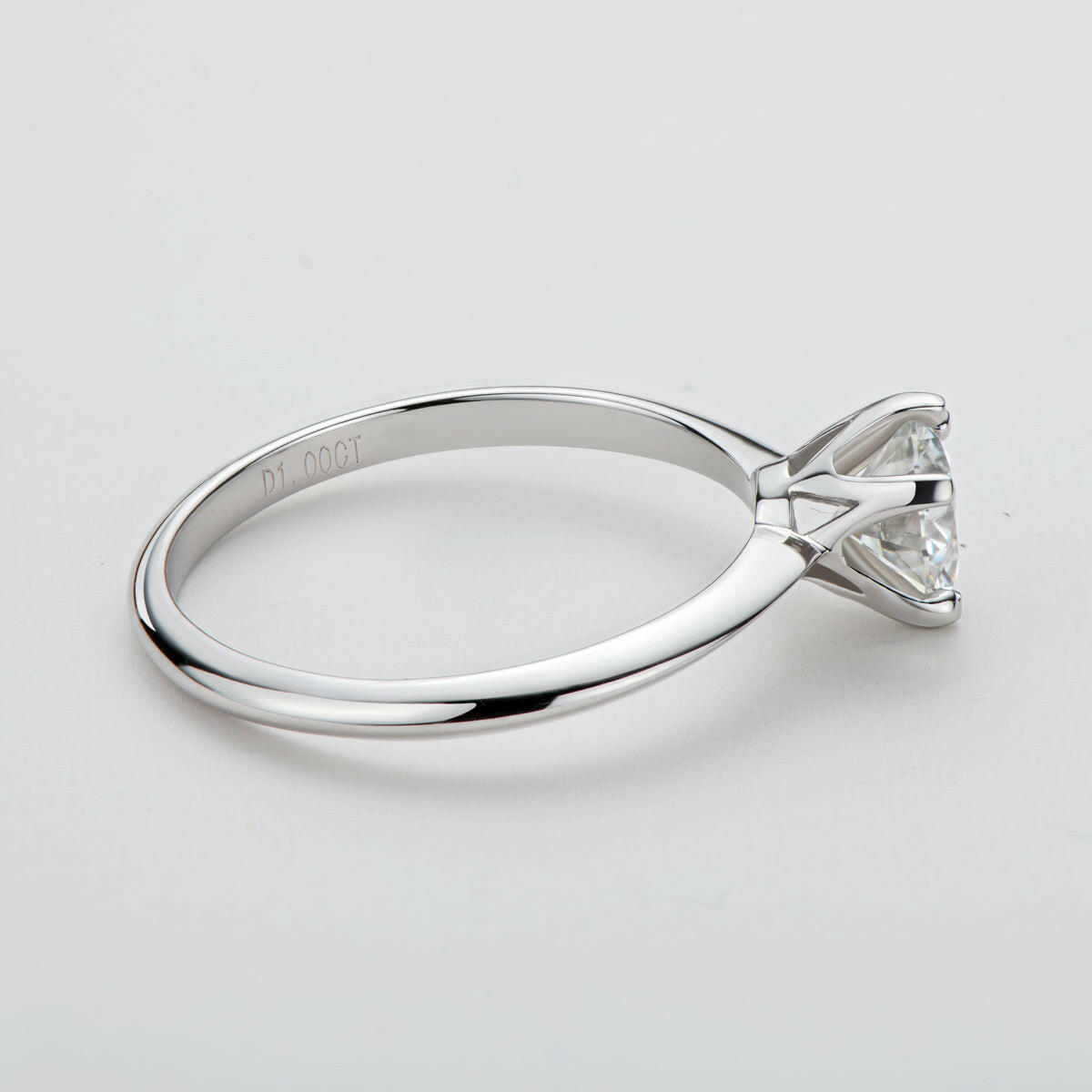 Classic Ladies Jewelry Six-claw Personalized Moissanite Ring S925 Sterling Silver Plated 18k Gold,rings for Women Pack Jewelry Gift Size 4-10.