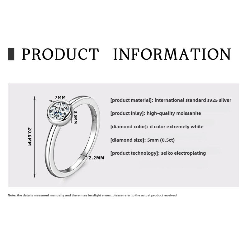 Stunning Moissanite Rings for Classic Silver Jewelry with Six-Claw Moissanite Proposal Ring Valentine's Day Gift: Gorgeous Ring in Sterling Silver.