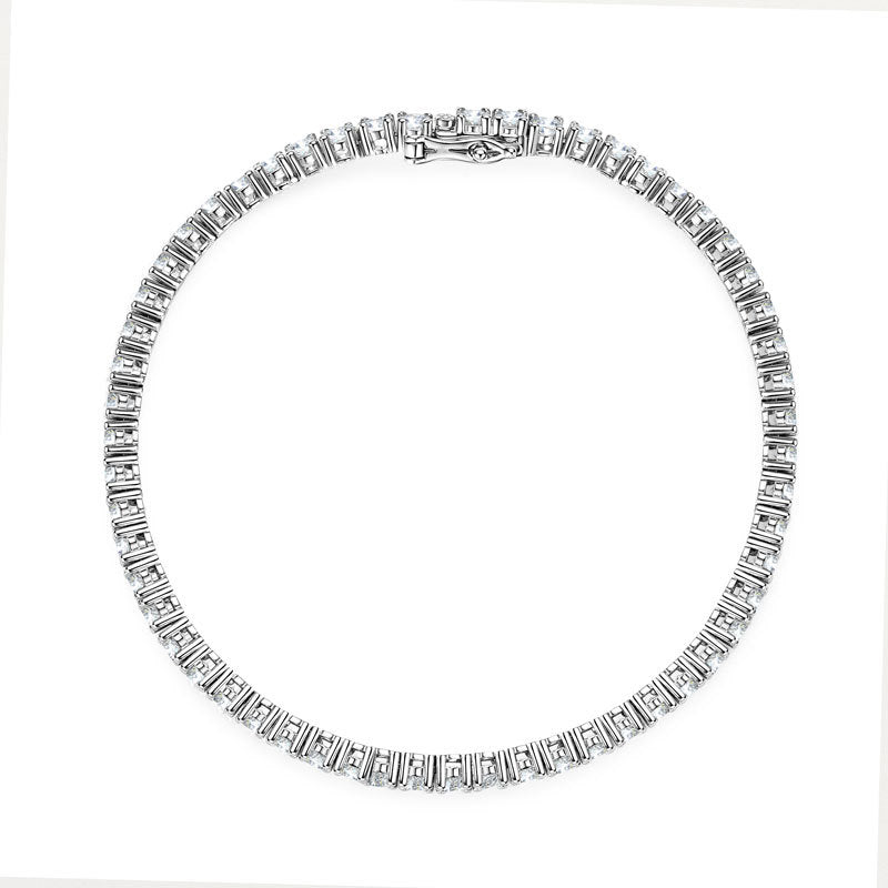Luxurious Mozambican Diamond Full Diamond Bracelet in High-end S925 Sterling Silver for Women, Exquisite Ins Jewelry