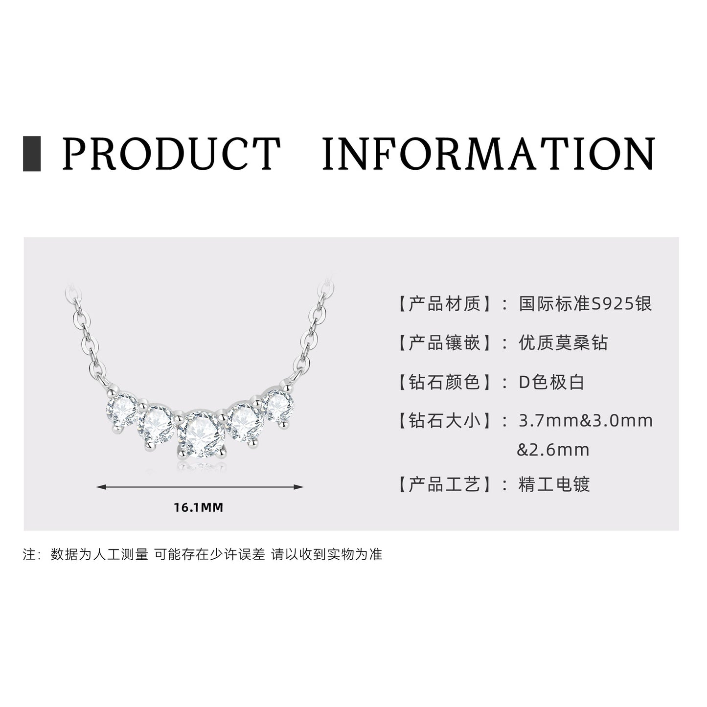 Fashion Ladies Jewelry: Four Leaf Clover Moissanite Pendant Necklace in S925 Silver Plated with K18 Gold for Girls.