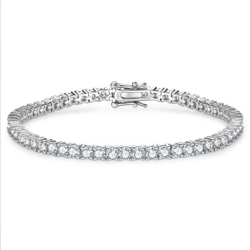 Luxurious Mozambican Diamond Full Diamond Bracelet in High-end S925 Sterling Silver for Women, Exquisite Ins Jewelry