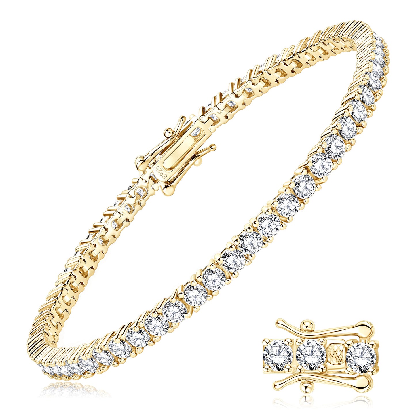 Luxurious Mozambican Diamond Full Diamond Bracelet in High-end S925 Sterling Silver for Women, Exquisite Ins Jewelry