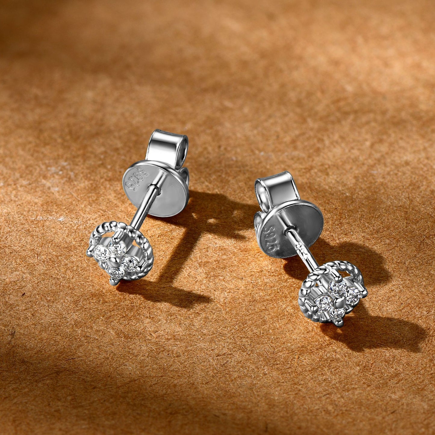 Four-leaf Clover Mozzarella Stud Earrings, Pick S925 Sterling Silver about Ring Earrings
