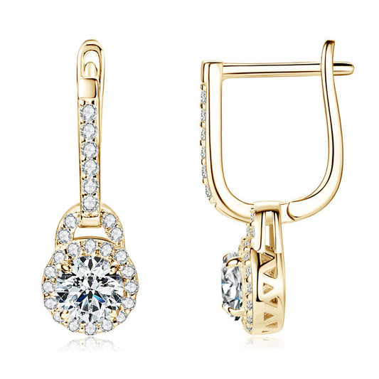 Exquisite Light Luxury Women's Water Drop Earrings in S925 Sterling Silver with Moissanite, Elegant Fashion Jewelry for Women