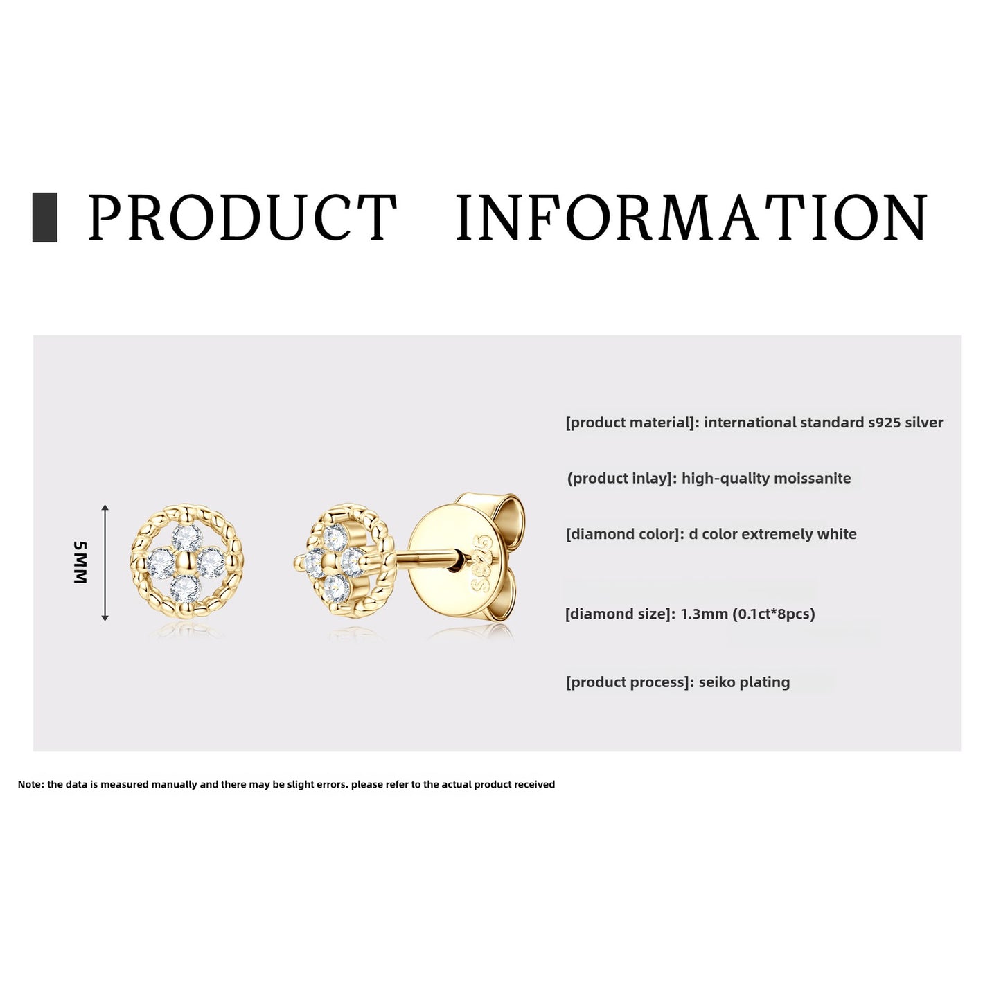 Four-leaf Clover Mozzarella Stud Earrings, Pick S925 Sterling Silver about Ring Earrings